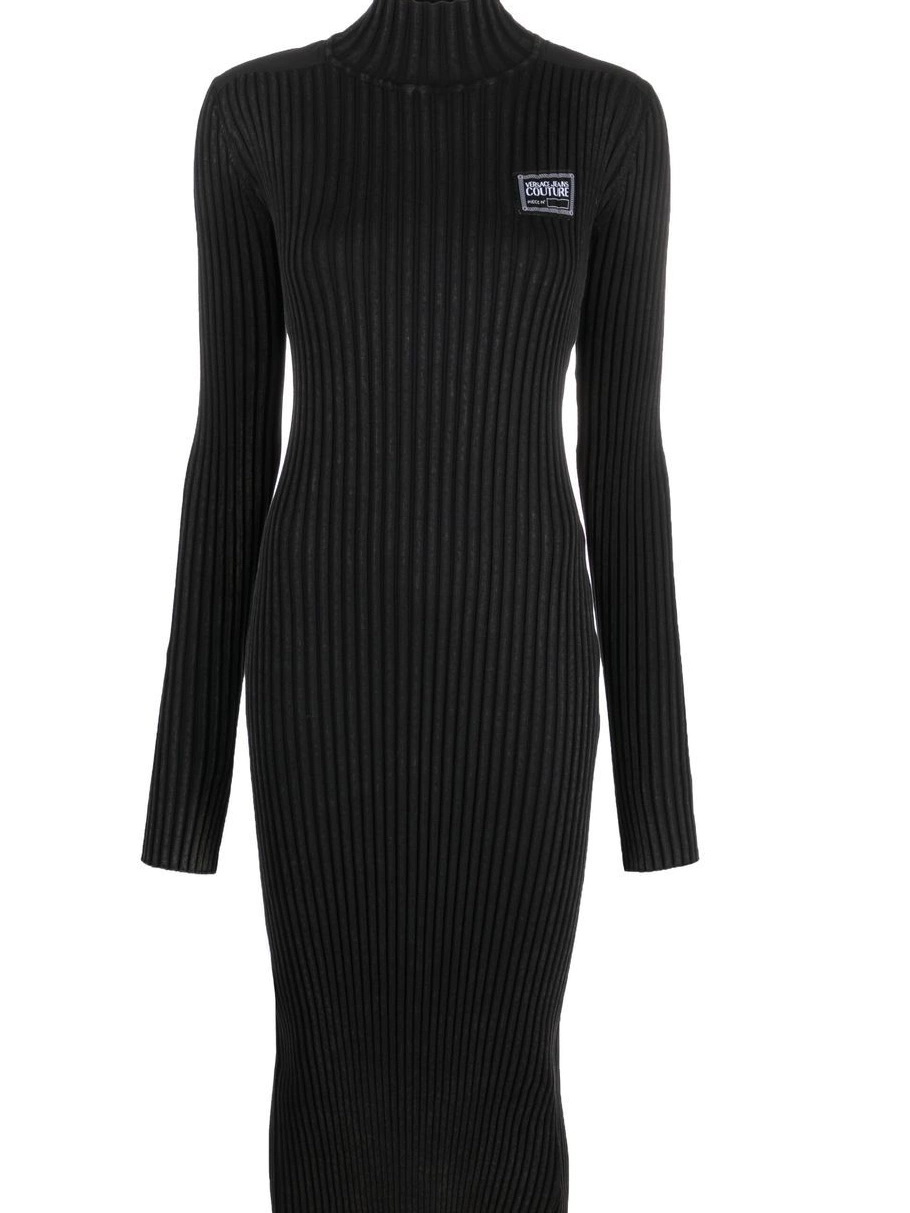 Affordable Couture dress patch ribbed midi Versace Women logo Jeans 0723